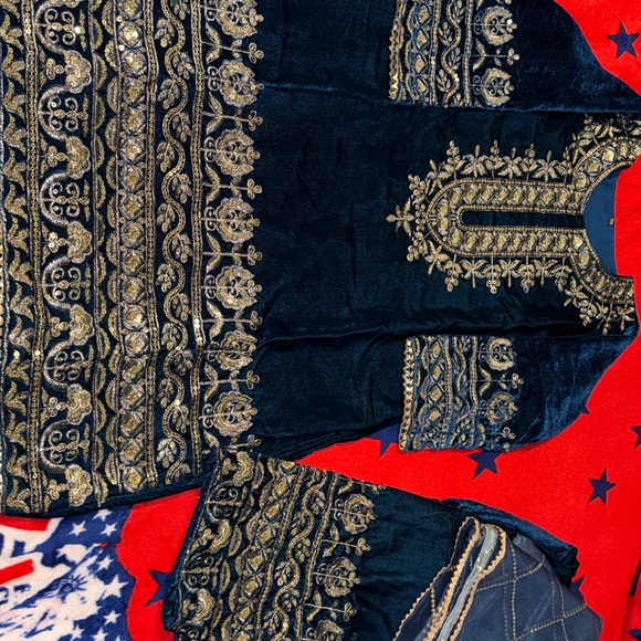 Velvet Embroidered Suit - Picture 4 of 4